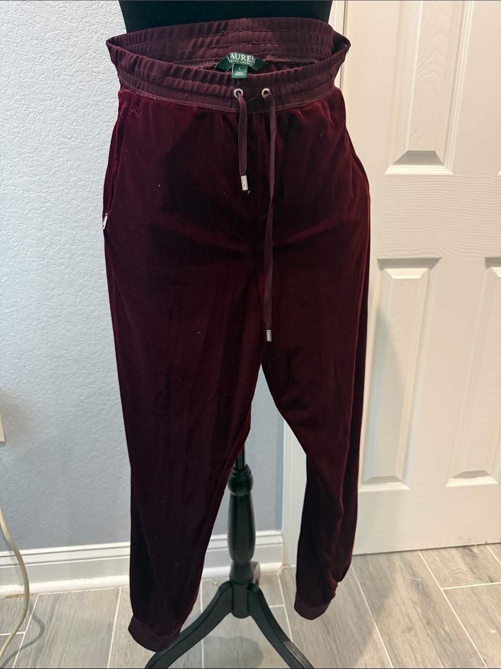 Ralph Lauren Men's Burgundy Corduroy Jogger Pants